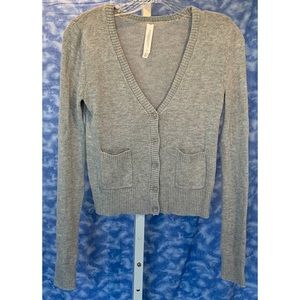 AERO cropped sweater, grey, size small, ECU